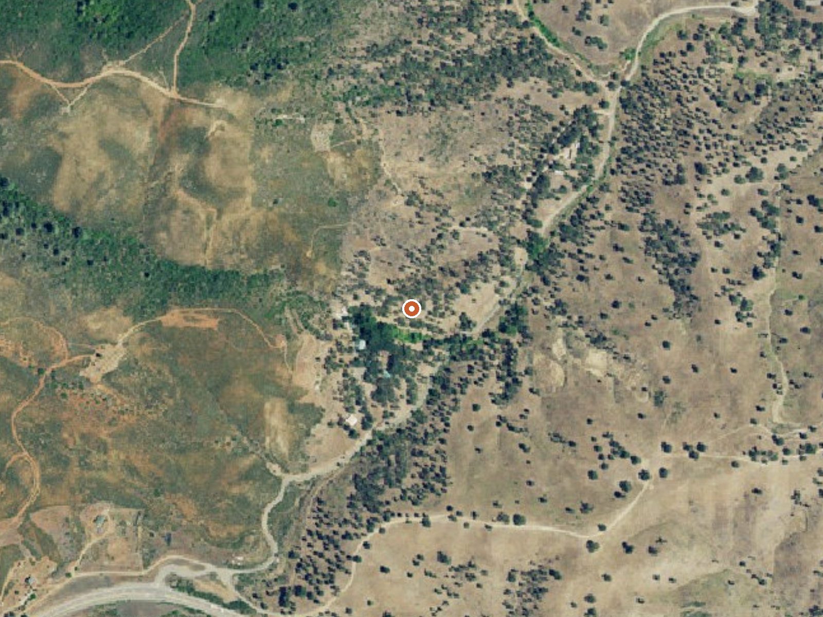 Aerial view of the ground around the spring