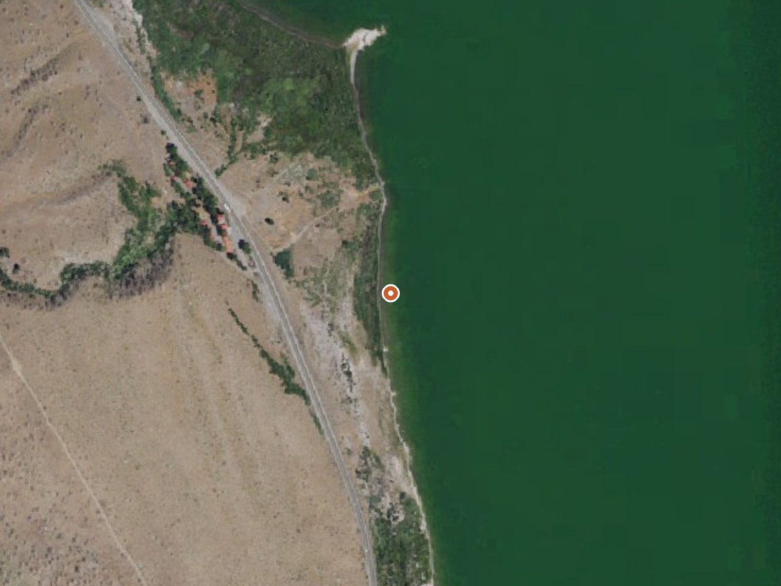 Aerial view of the ground around the spring