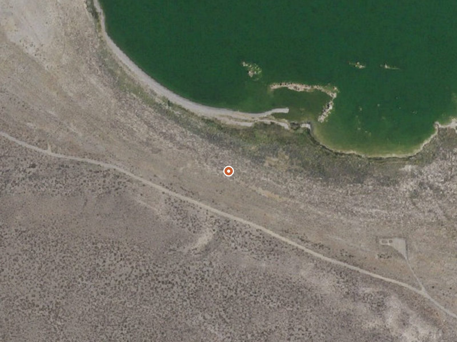 Aerial view of the ground around the spring