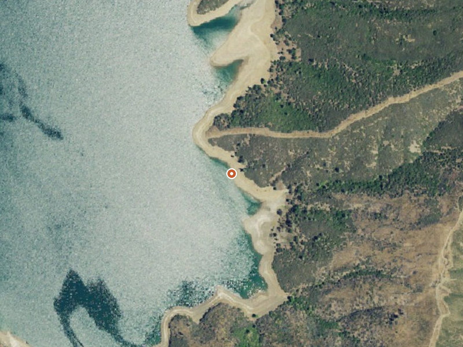 Aerial view of the ground around Sulphur Spring