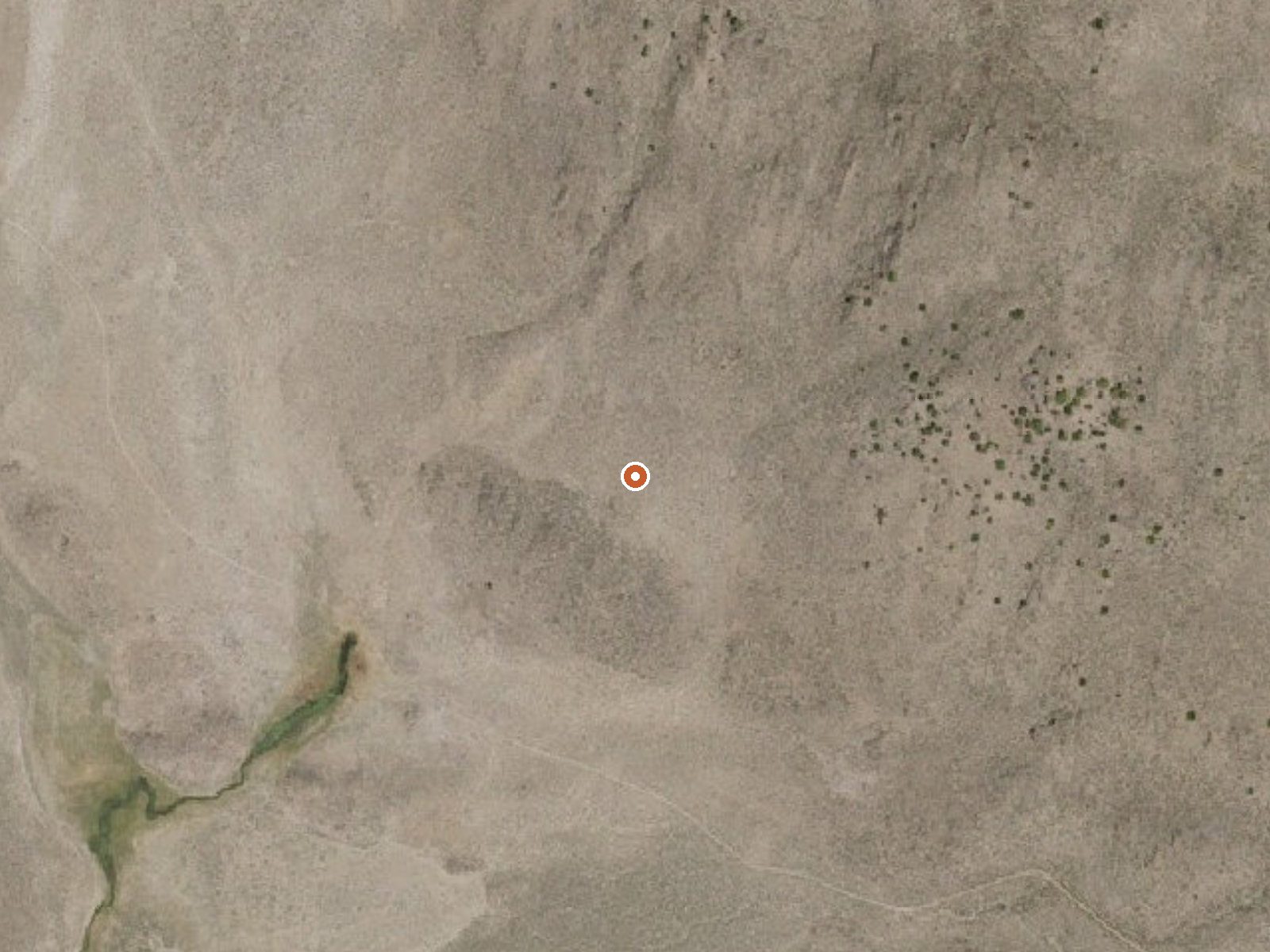 Aerial view of the ground around Warm Spring