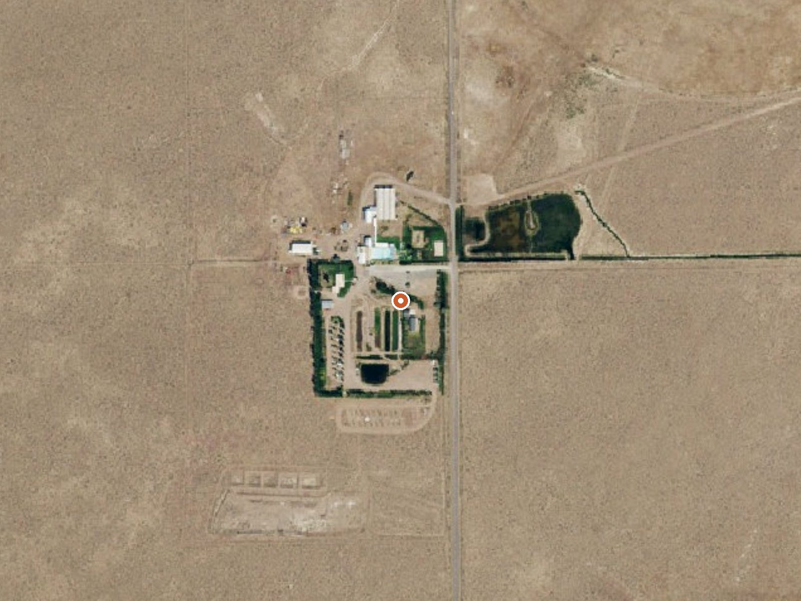 Aerial view of the ground around Sand Dunes Pool