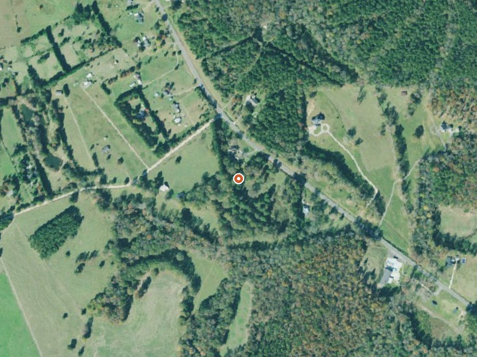 Aerial view of the ground around Barker Spring