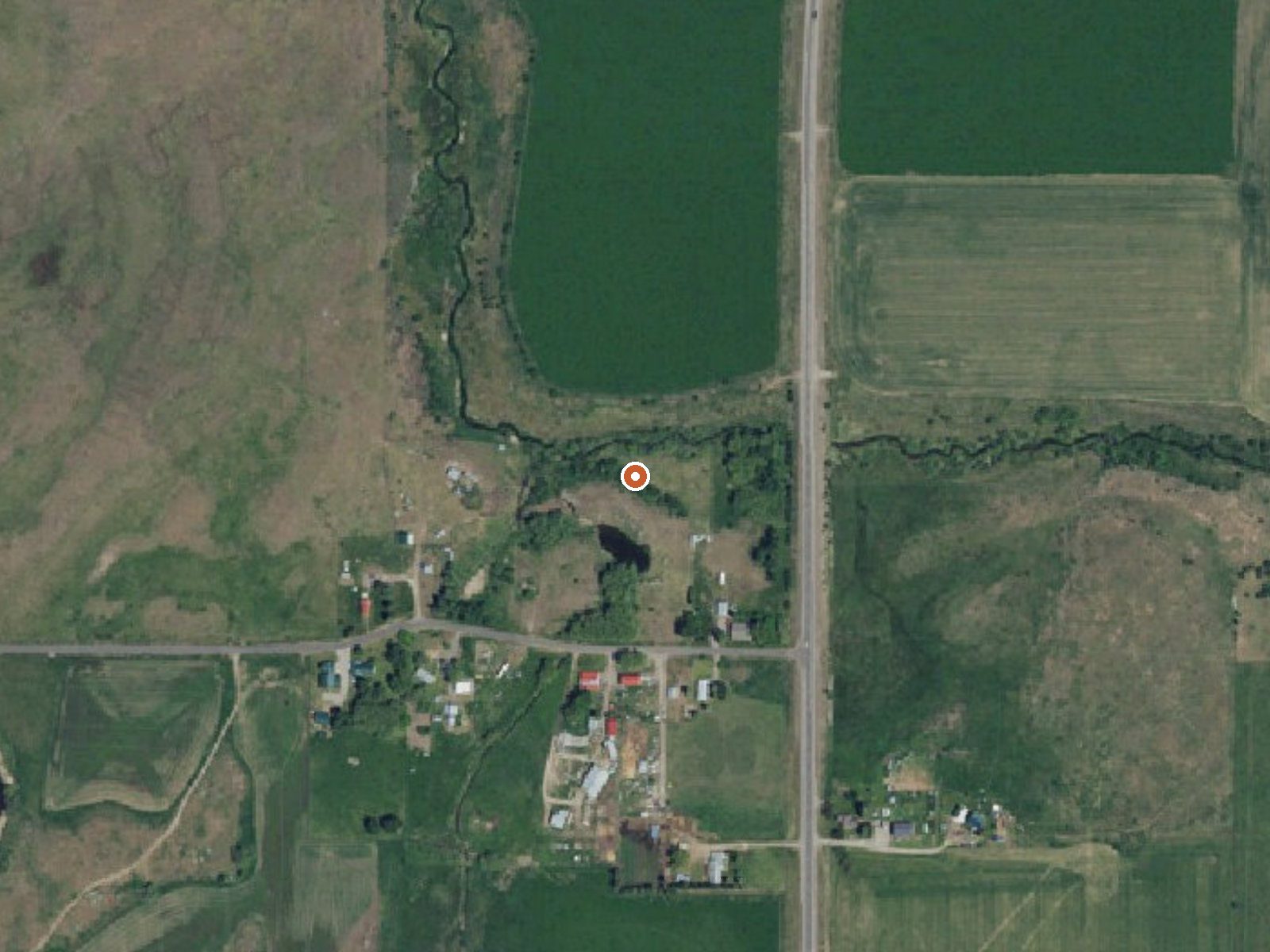Aerial view of the ground around Ashton Warm Spring