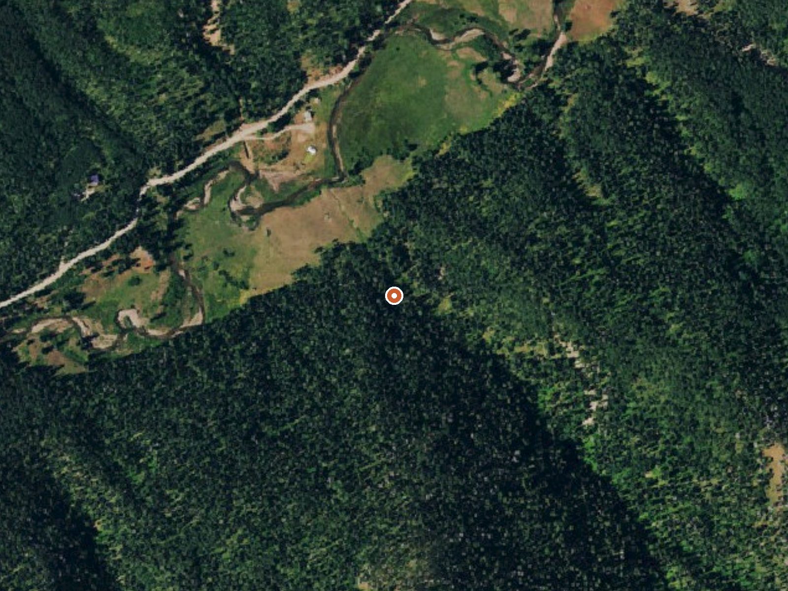 Aerial view of the ground around Paradise Warm Spring