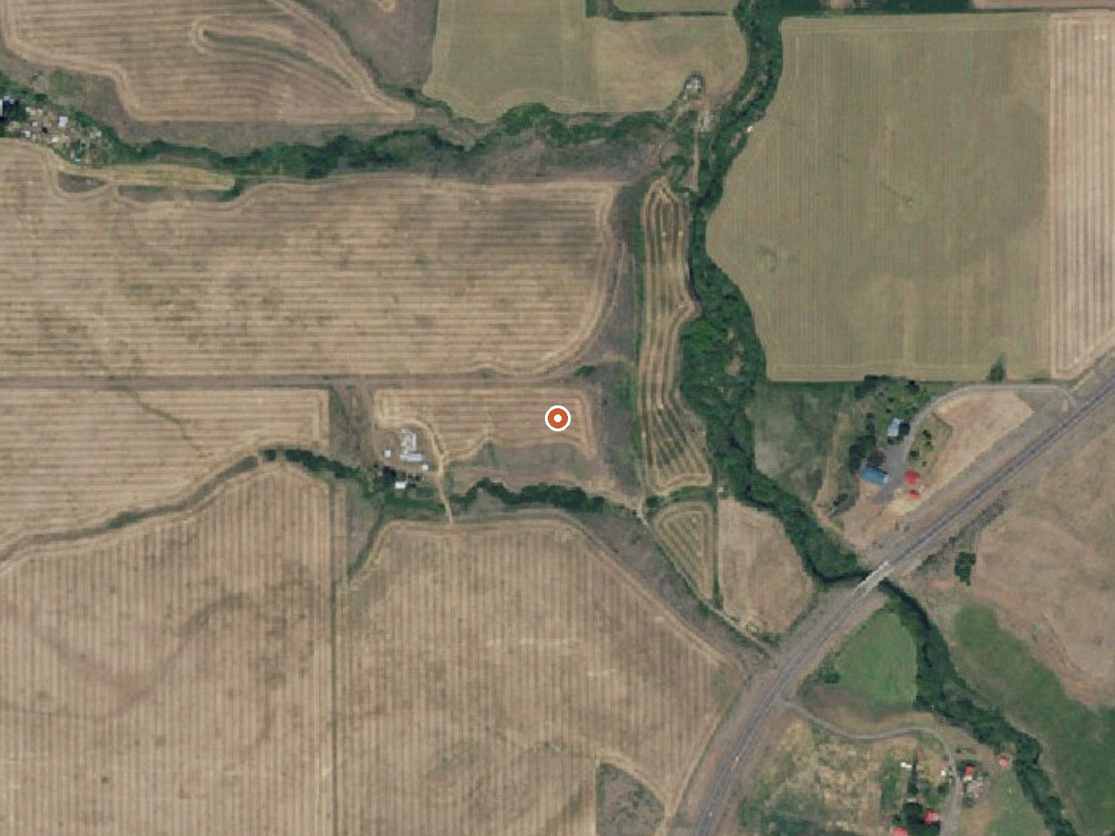 Aerial view of the ground around Keithly Warm Spring