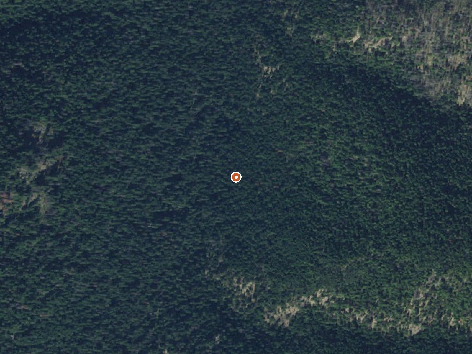 Aerial view of the ground around Marten Hot Springs