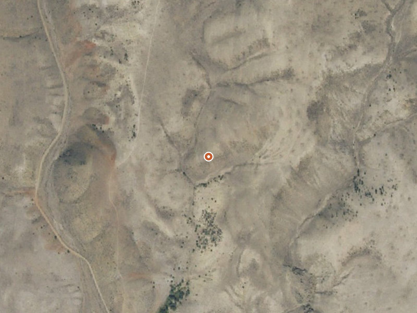 Aerial view of the ground around Warm Springs