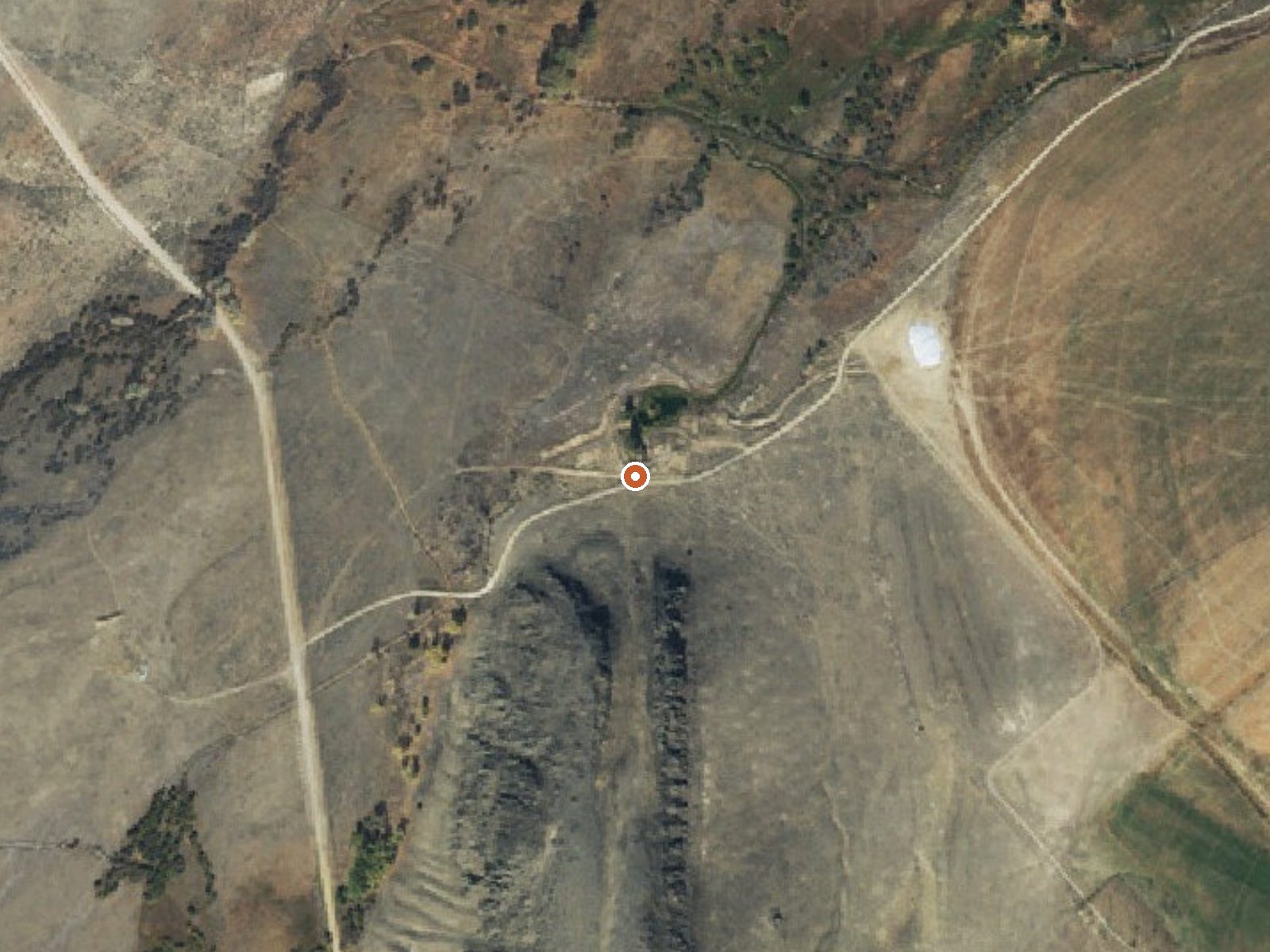 Aerial view of the ground around Apex Warm Spring