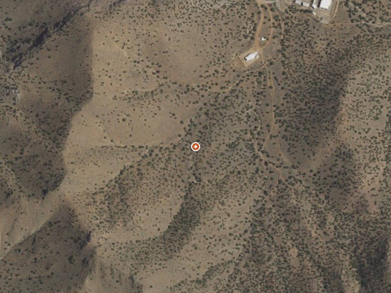 Aerial view of the ground around Clear Water Spring