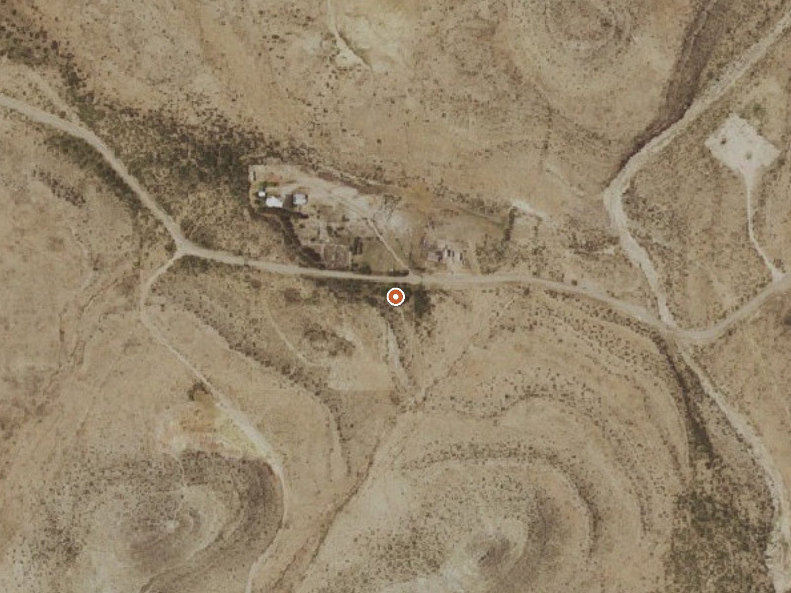 Aerial view of the ground around Mosley Spring