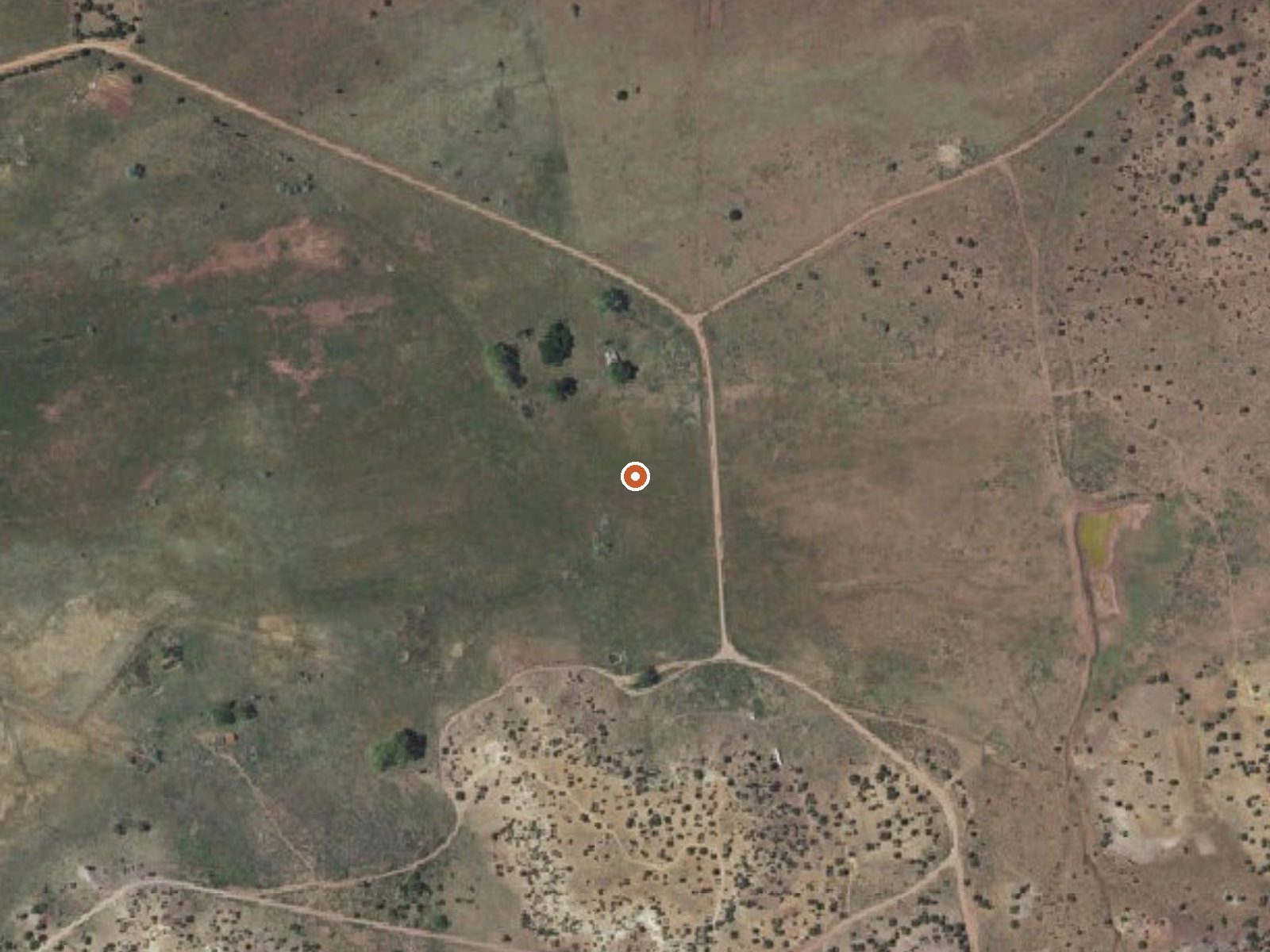 Aerial view of the ground around Rainbow Spring