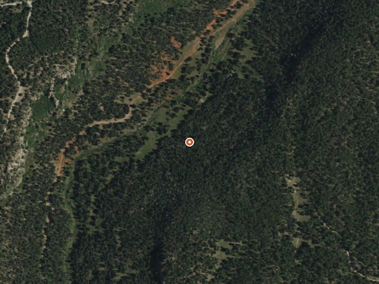 Aerial view of the ground around San Antonio Hot Spring