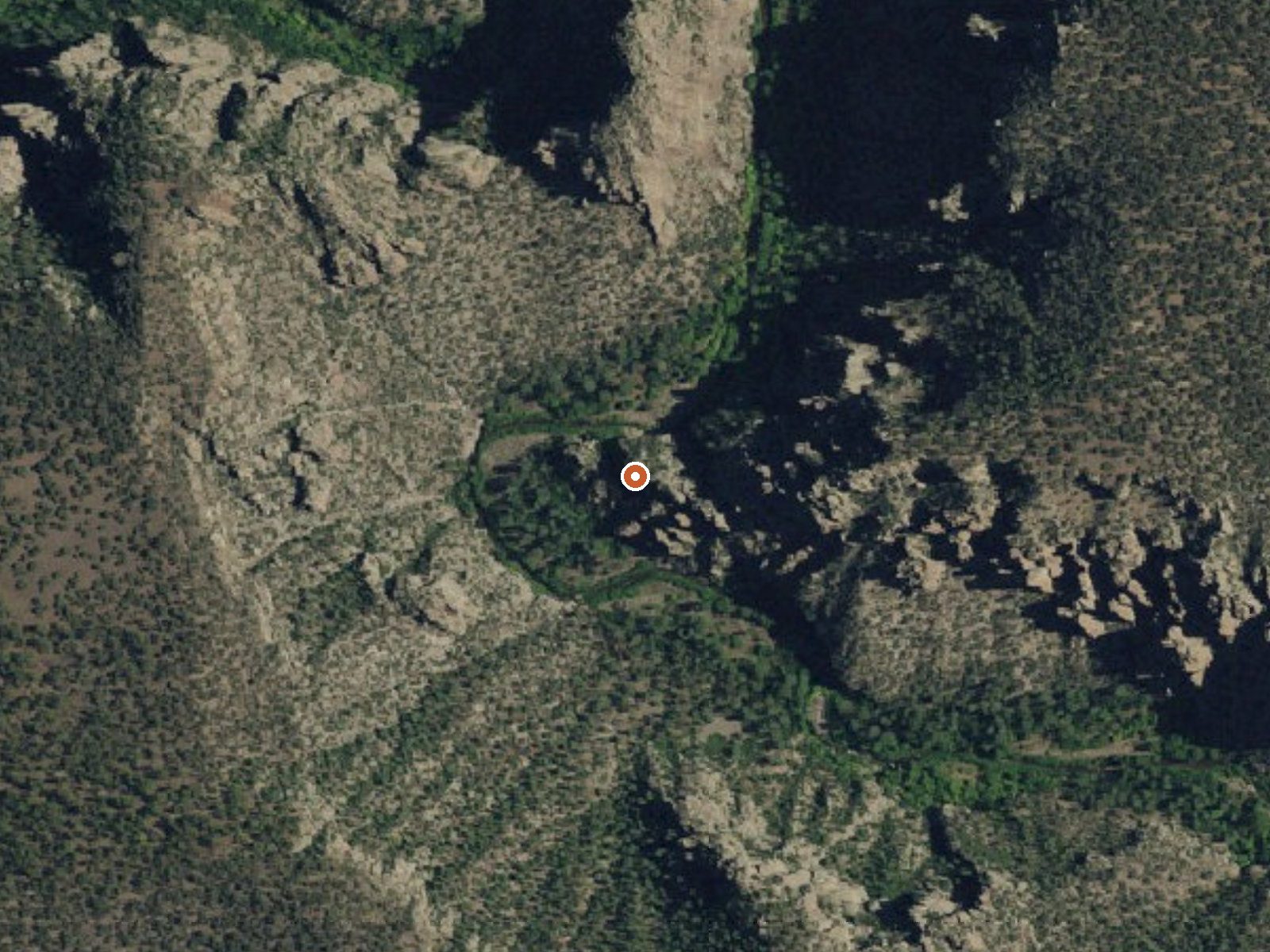 Aerial view of the ground around Spring