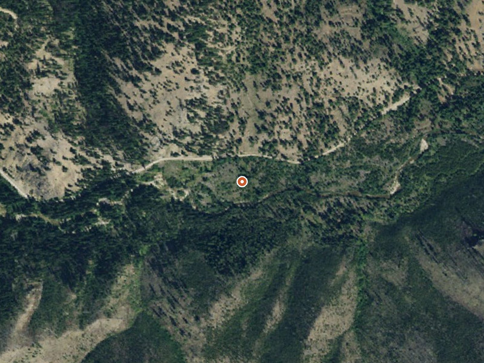 Aerial view of the ground around Blue Joint Hot Springs 2