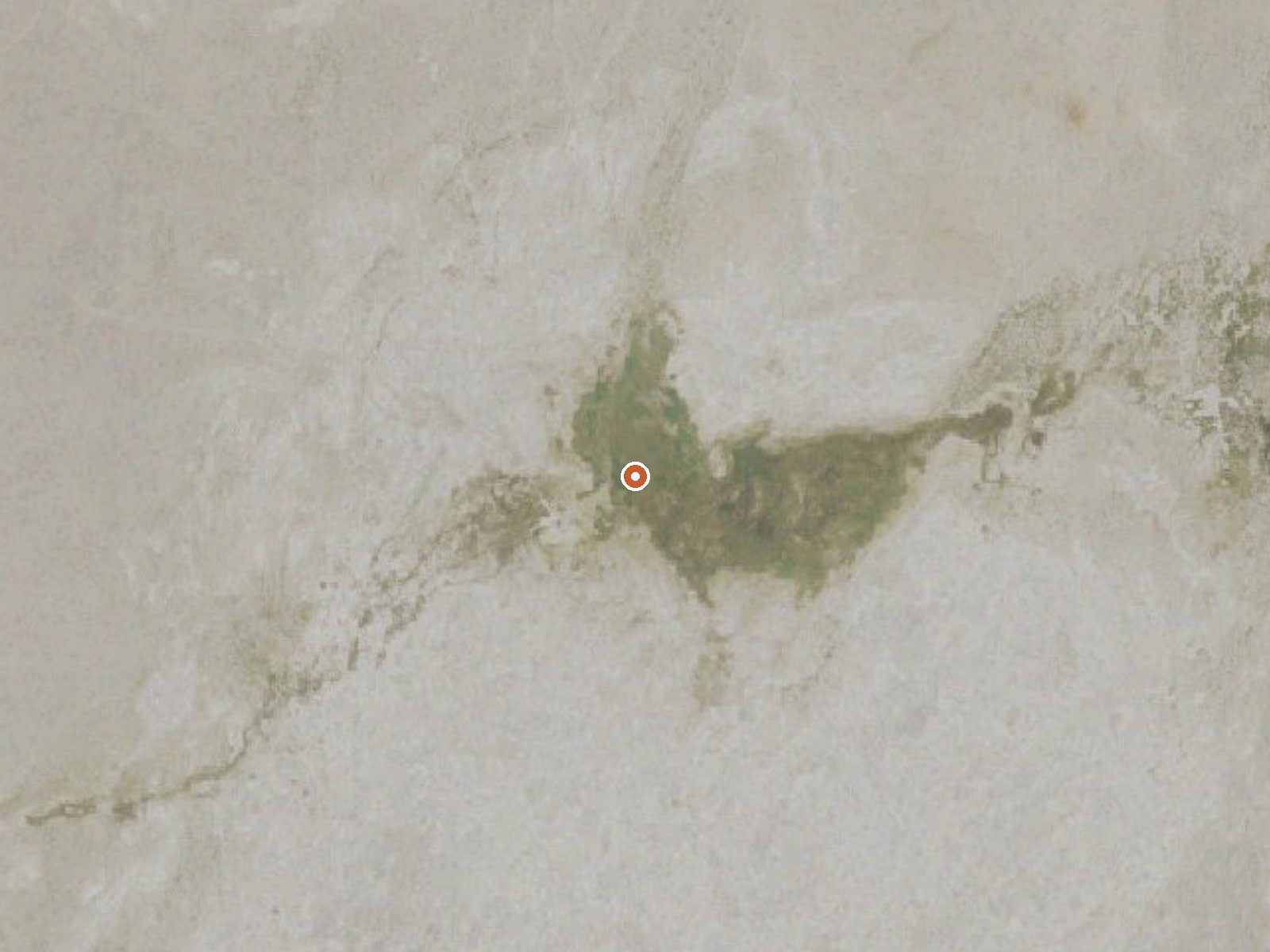Aerial view of the ground around Chimney Warm Spring