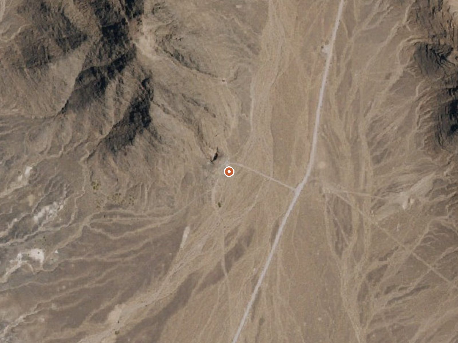Aerial view of the ground around Devils Hole