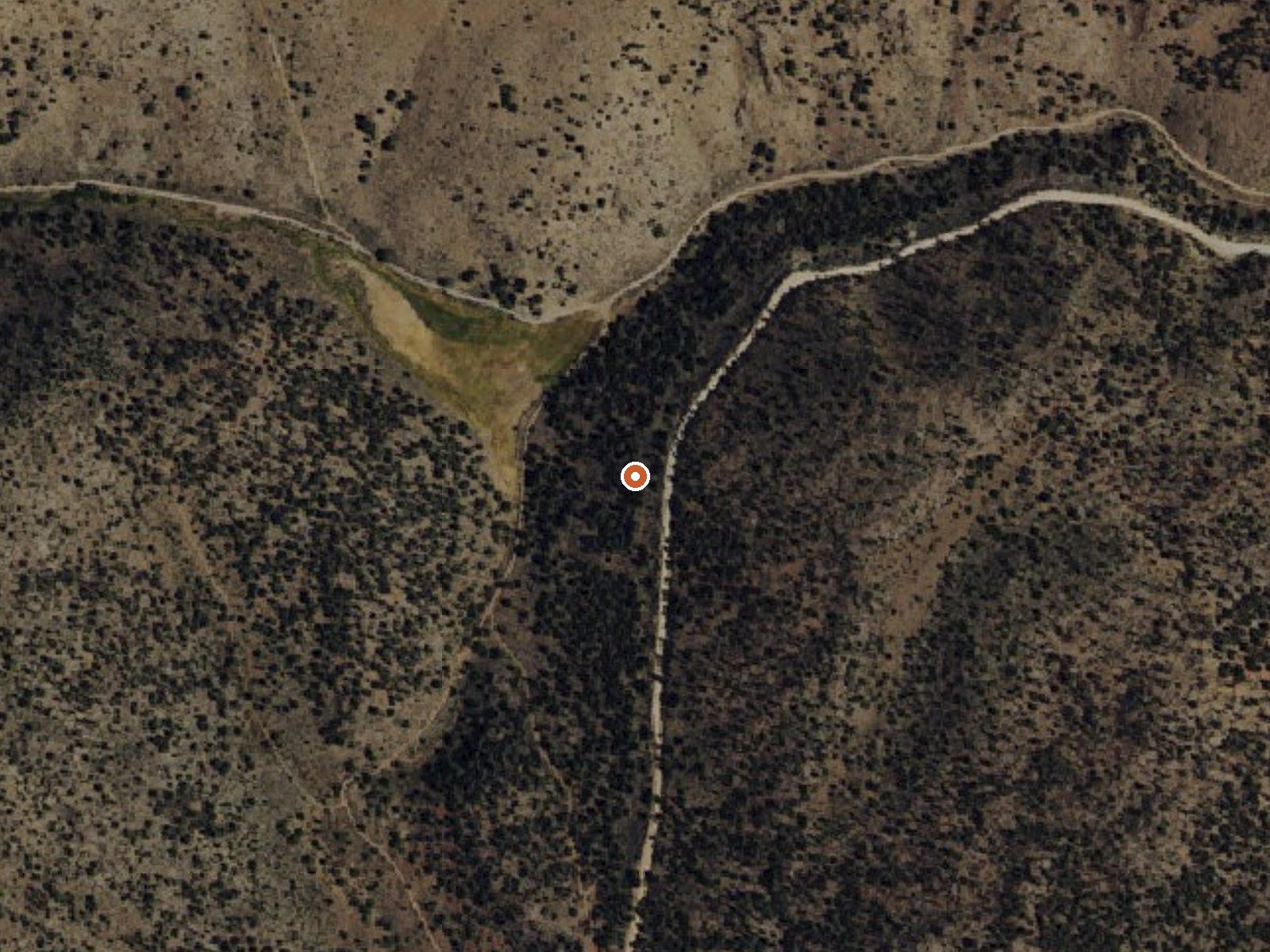 Aerial view of the ground around Doud Springs
