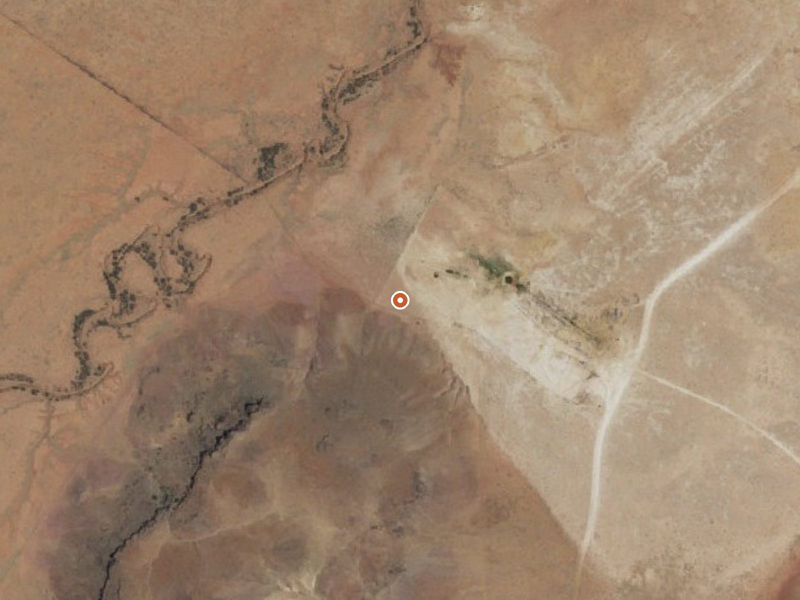 Aerial view of the ground around the spring
