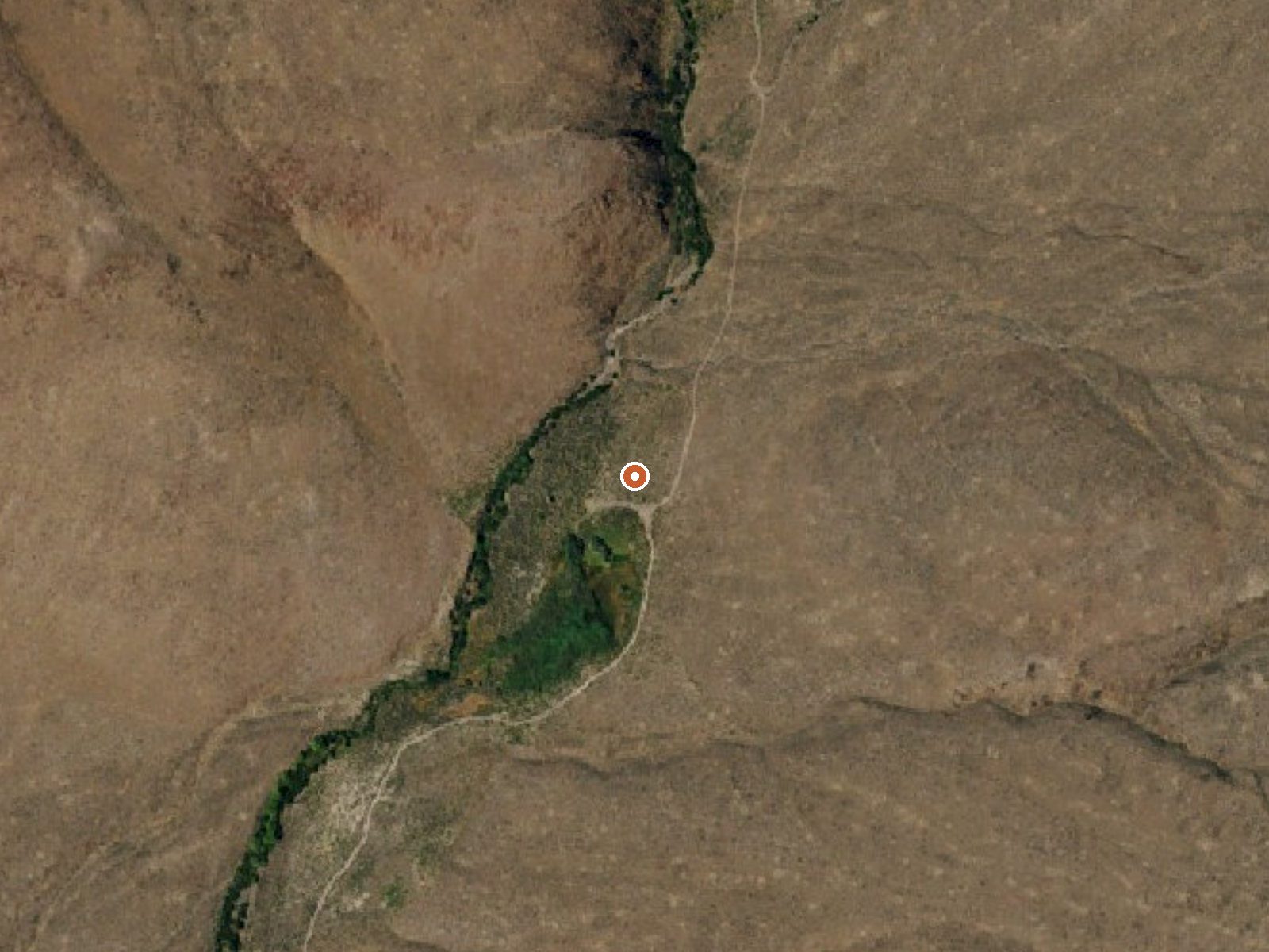 Aerial view of the ground around Caine Spring