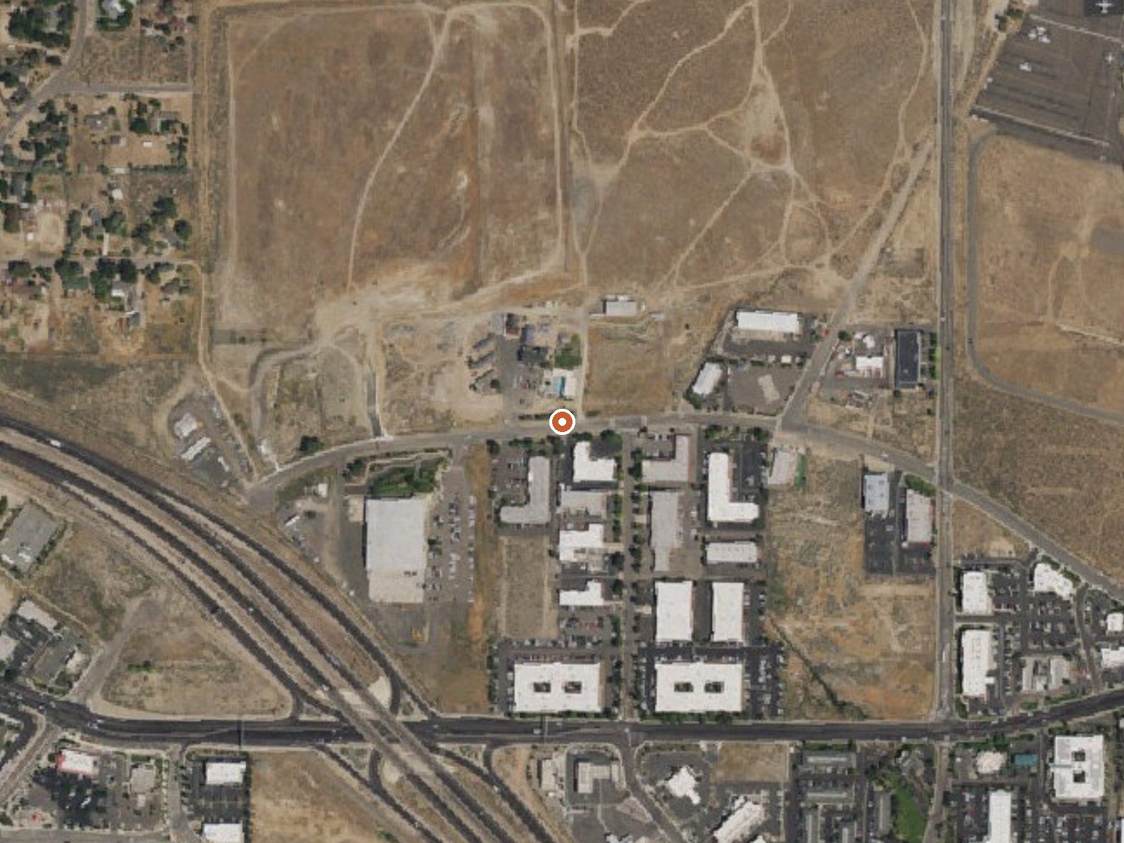 Aerial view of the ground around Carson Hot Springs
