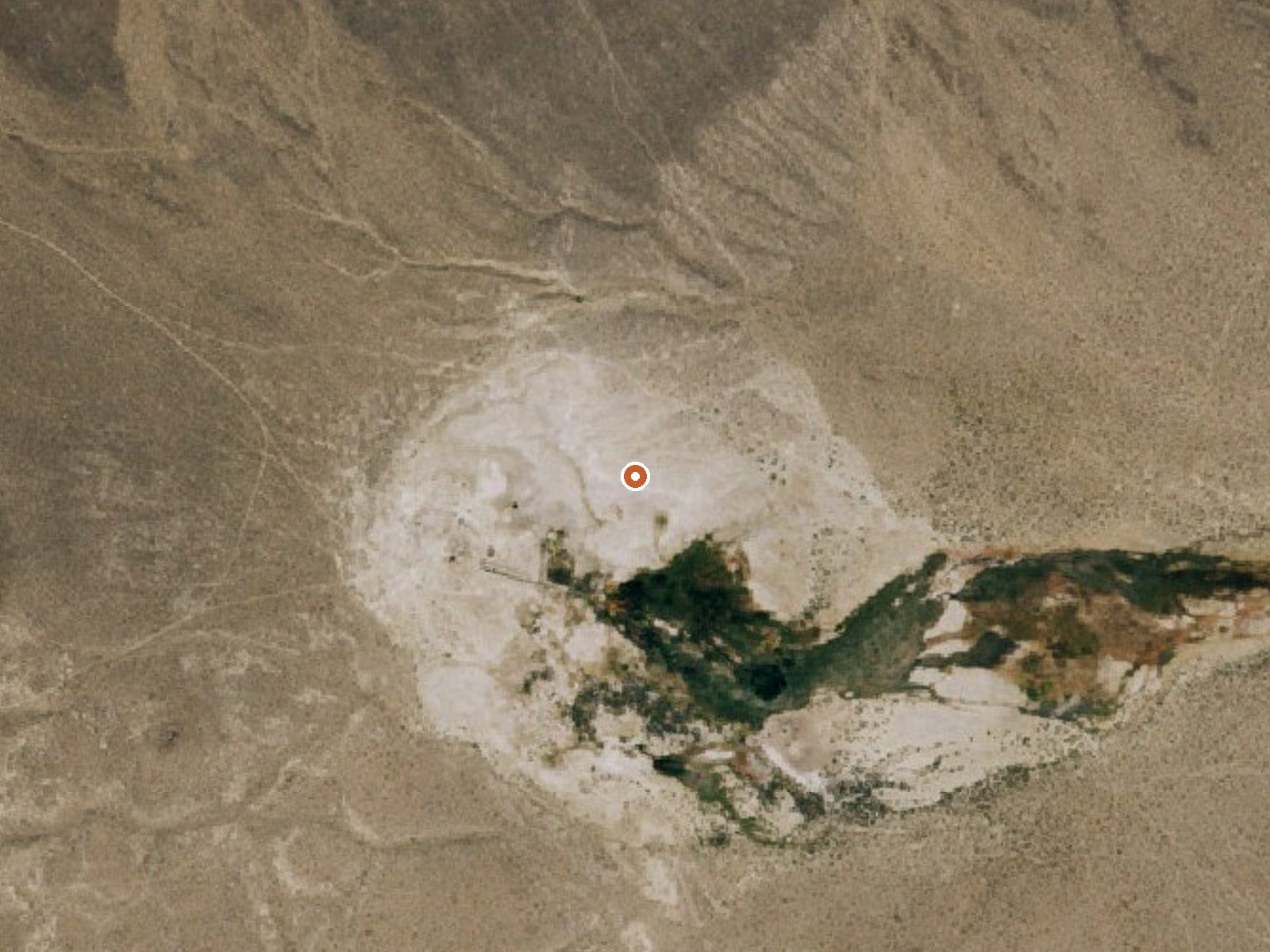 Aerial view of the ground around Pinto Hot Springs