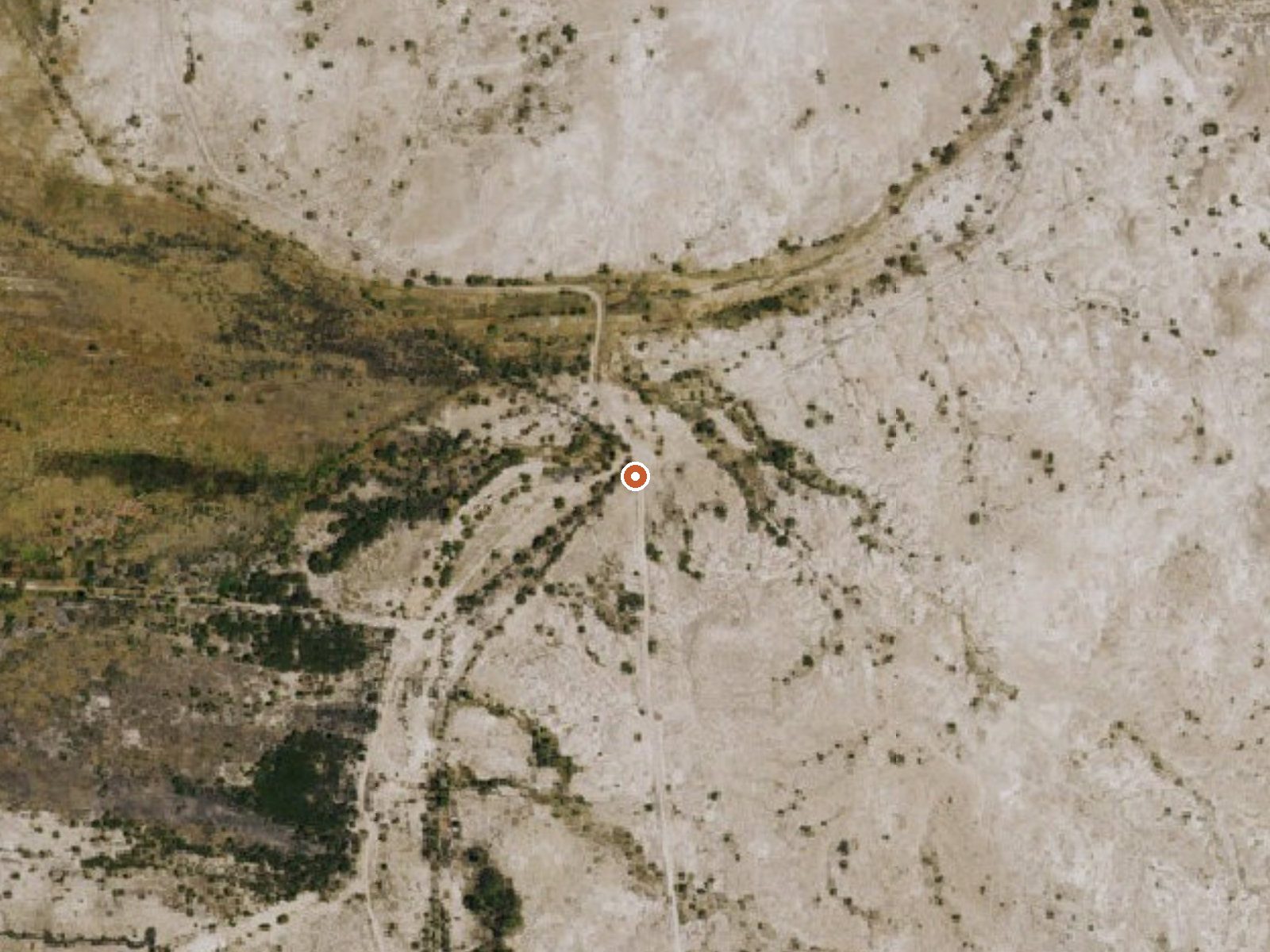 Aerial view of the ground around Rogers Spring