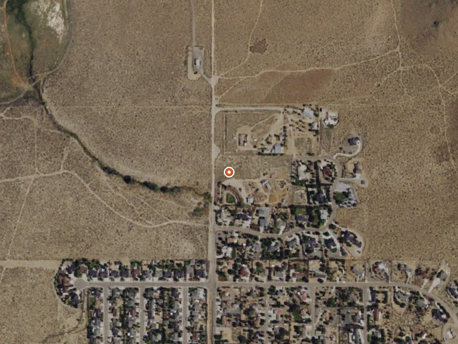 Aerial view of the ground around Saratoga Hot Spring