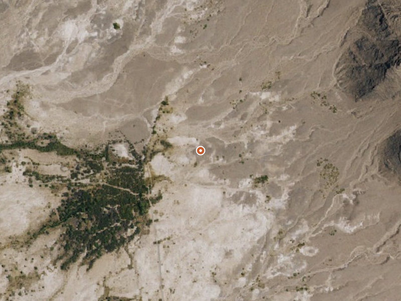 Aerial view of the ground around Scruggs Springs