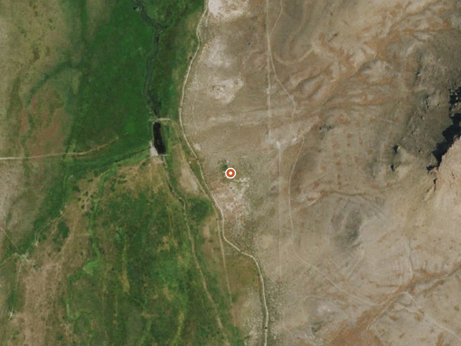 Aerial view of the ground around Spring (Hot)