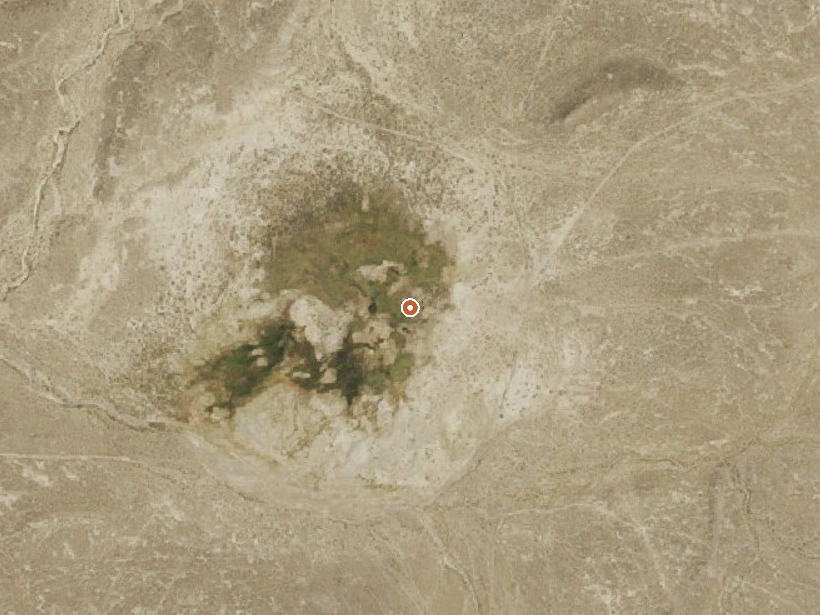 Aerial view of the ground around Hyder Hot Springs