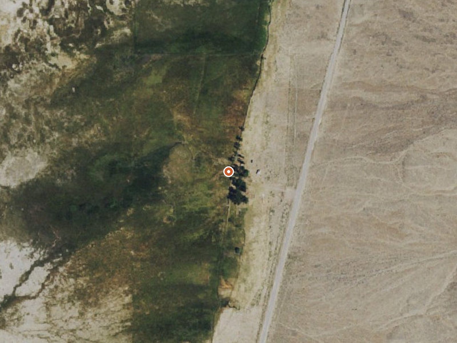 Aerial view of the ground around Kate Spring