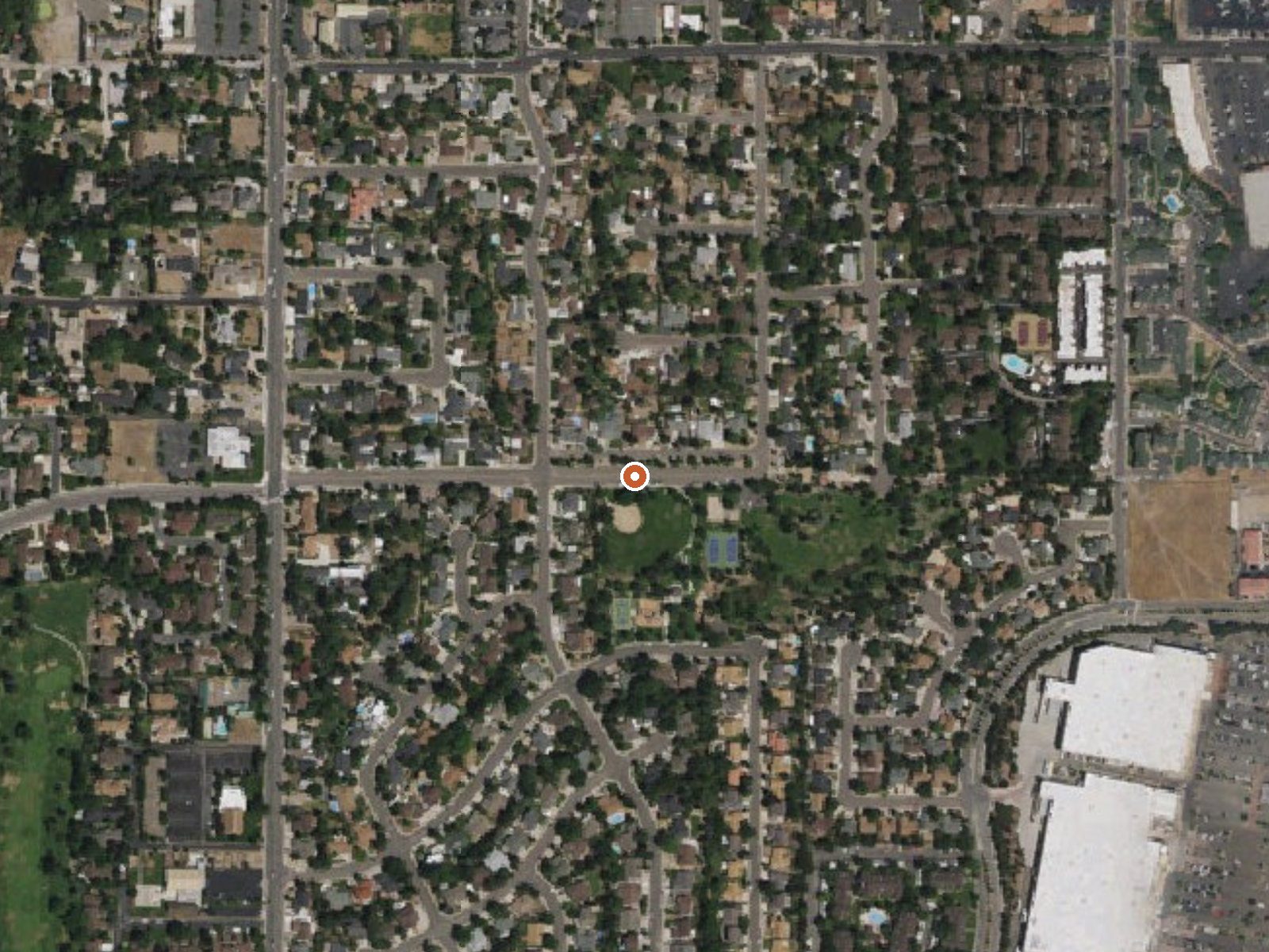Aerial view of the ground around Moana Springs