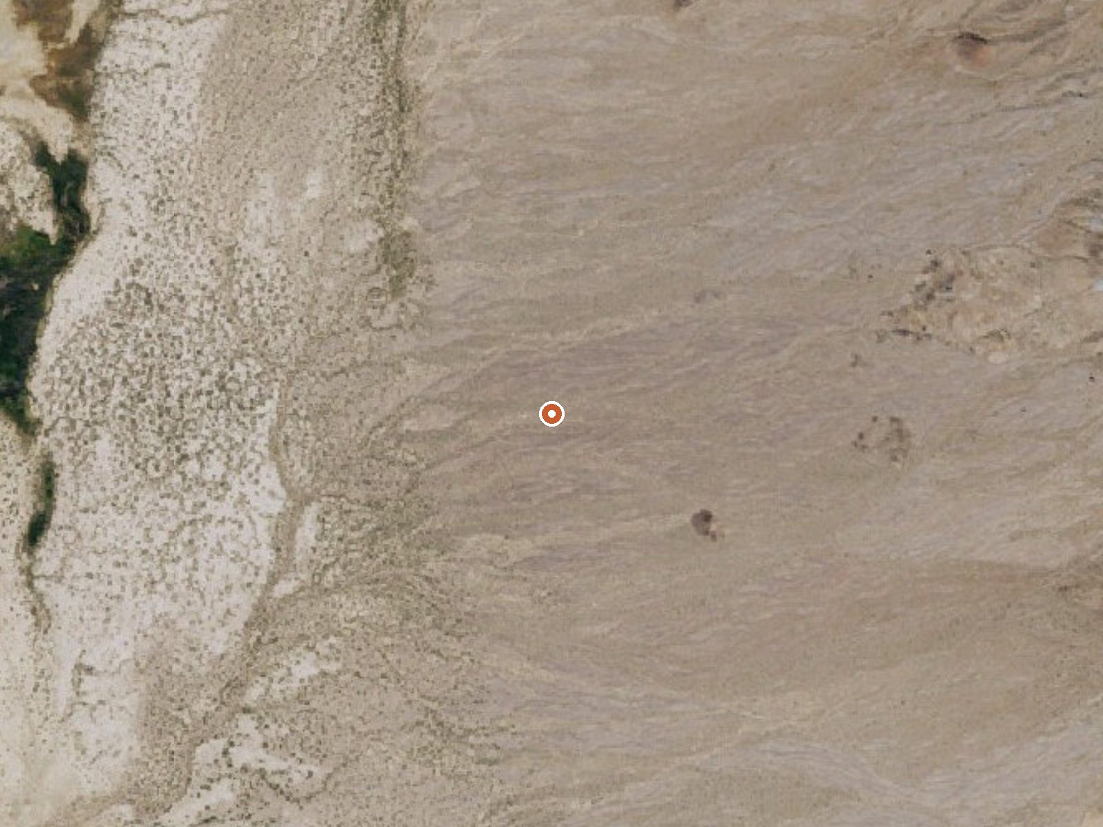 Aerial view of the ground around the spring