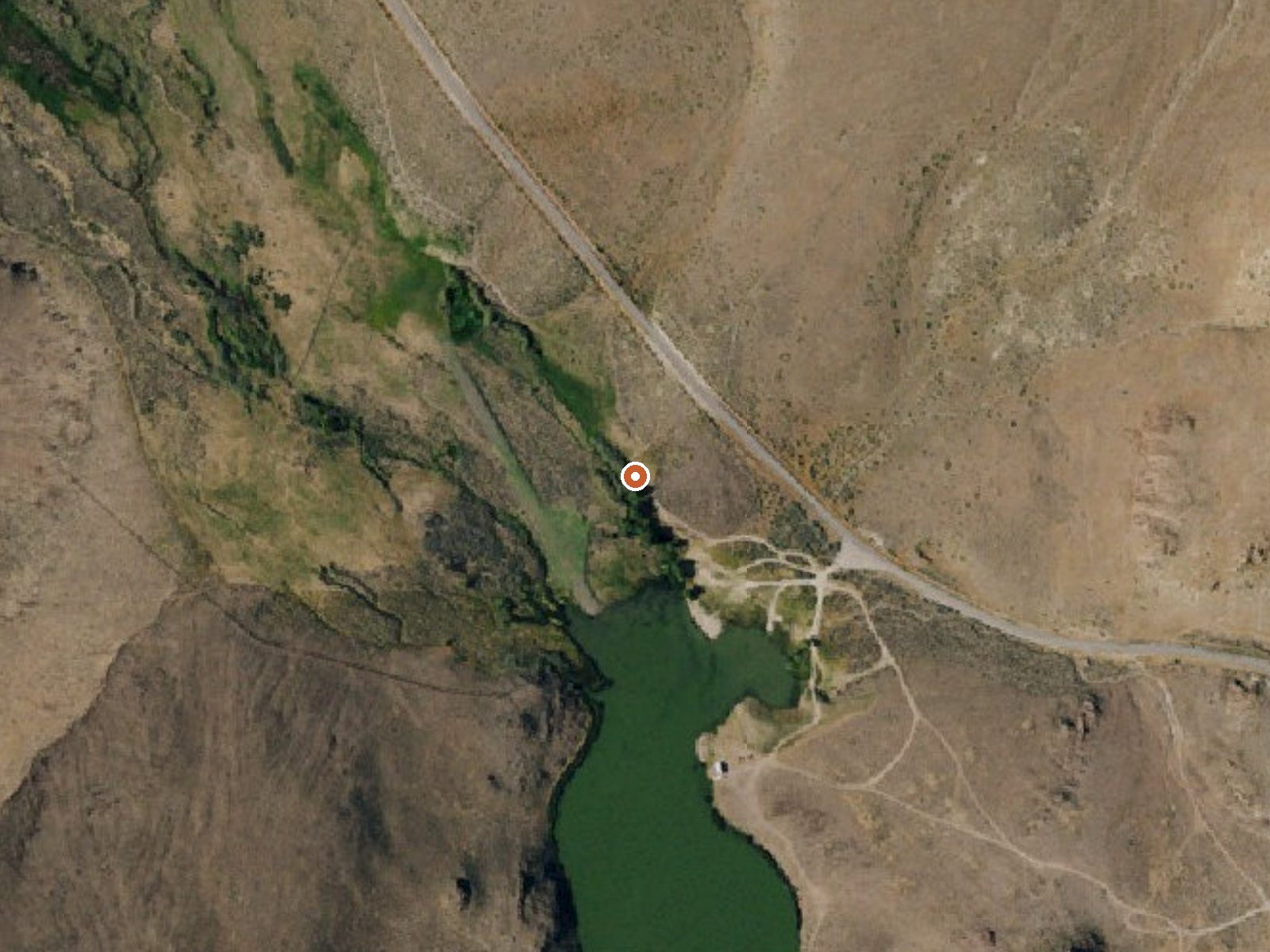 Aerial view of the ground around Springs