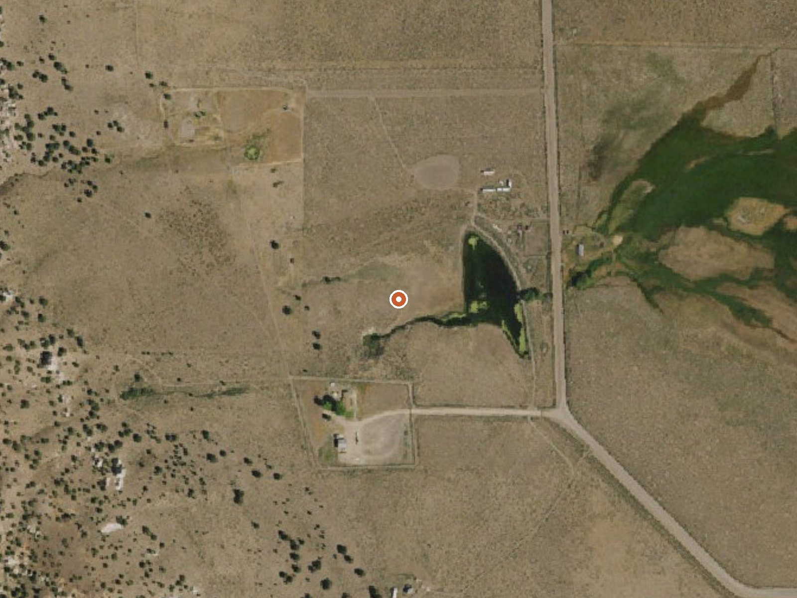 Aerial view of the ground around Twin (Vya) Spring