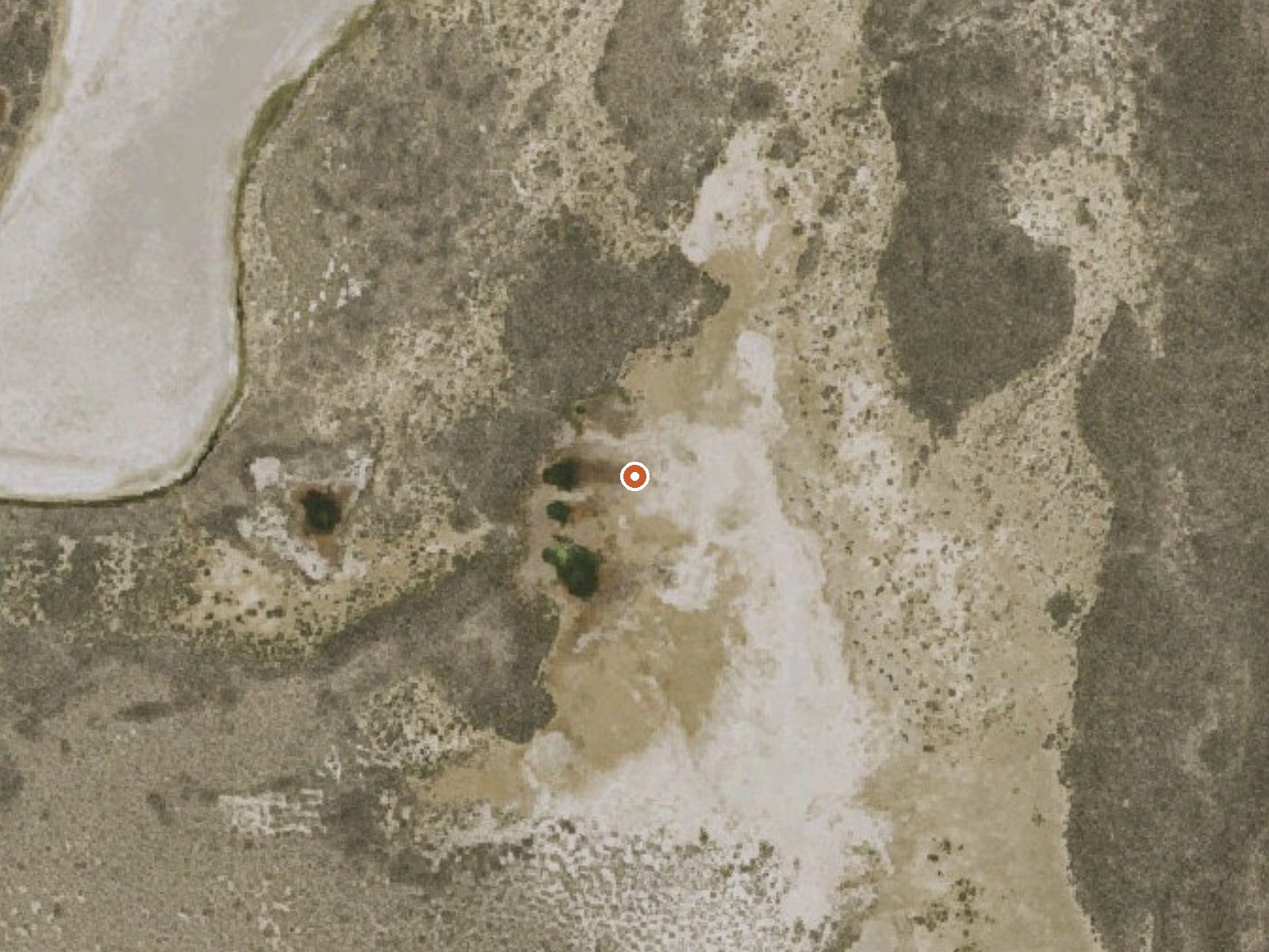 Aerial view of the ground around Warm Springs