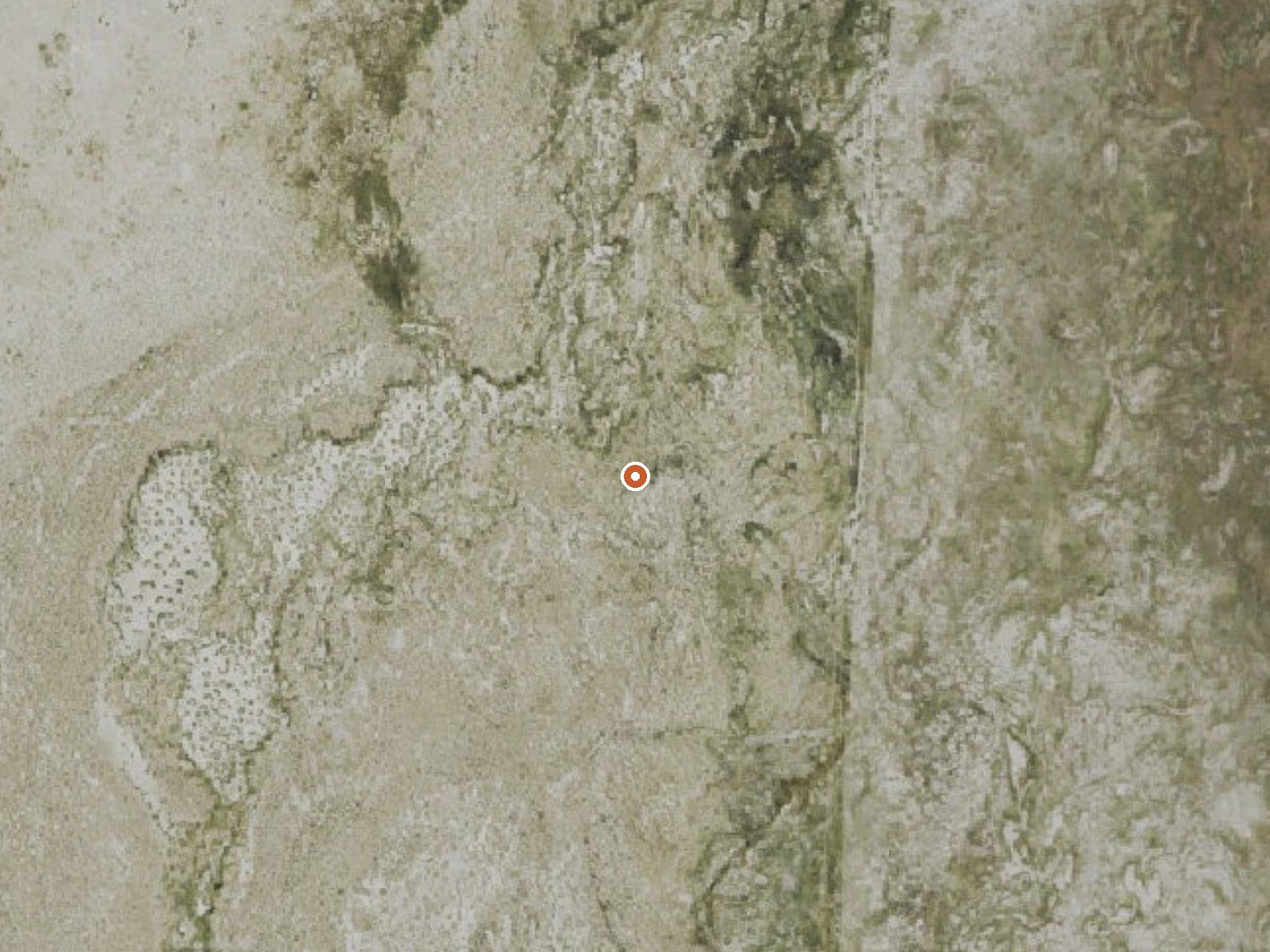 Aerial view of the ground around the spring
