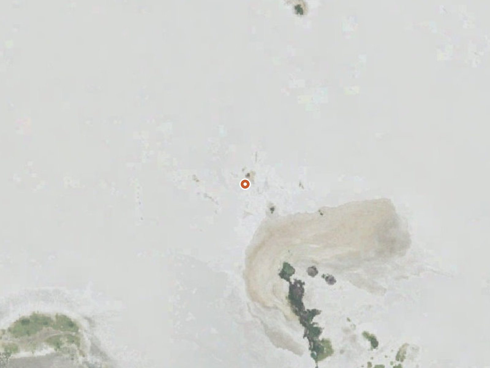 Aerial view of the ground around the spring