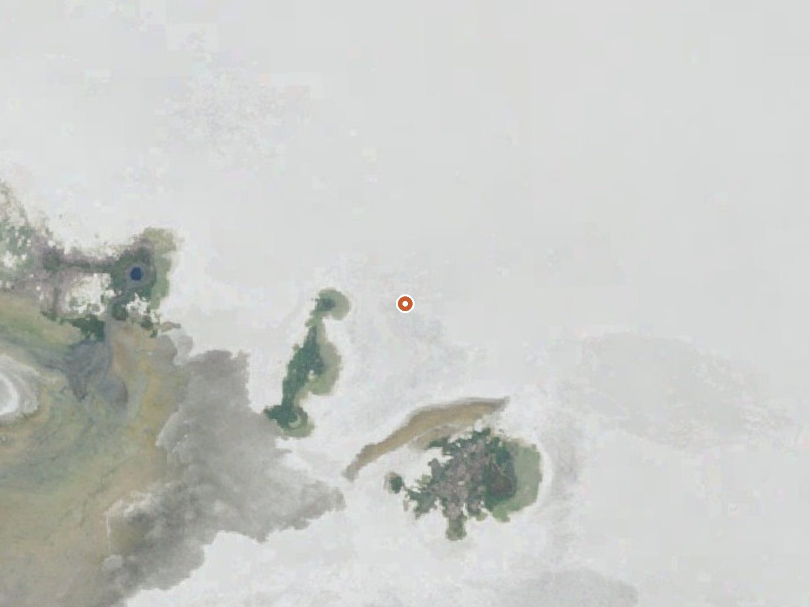 Aerial view of the ground around the spring