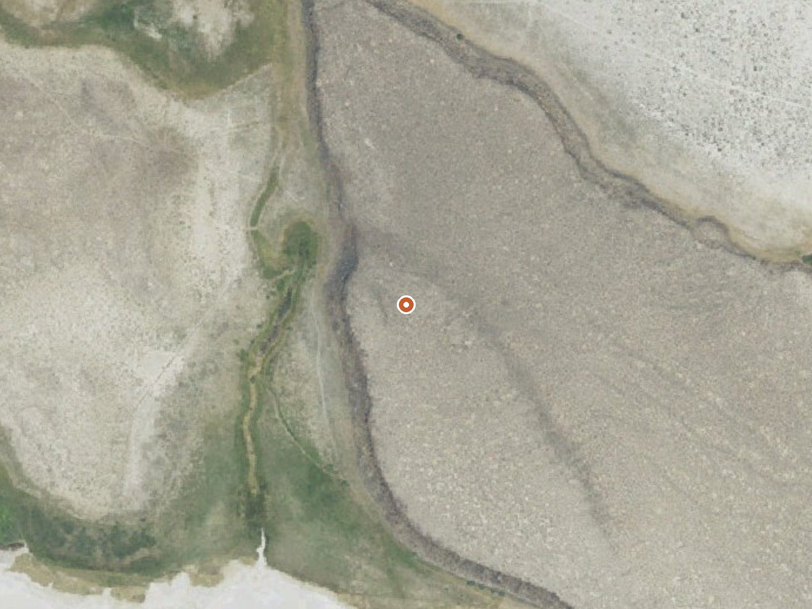 Aerial view of the ground around the spring