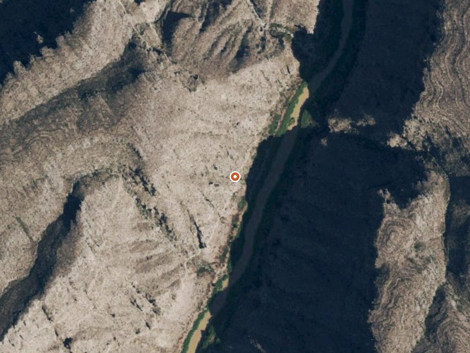 Aerial view of the ground around the spring