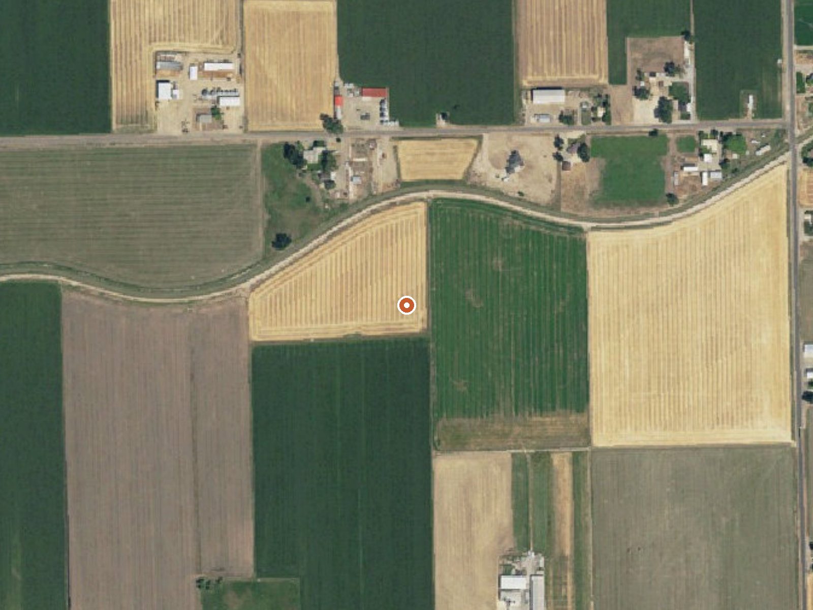 Aerial view of the ground around Bothwell Warm Springs