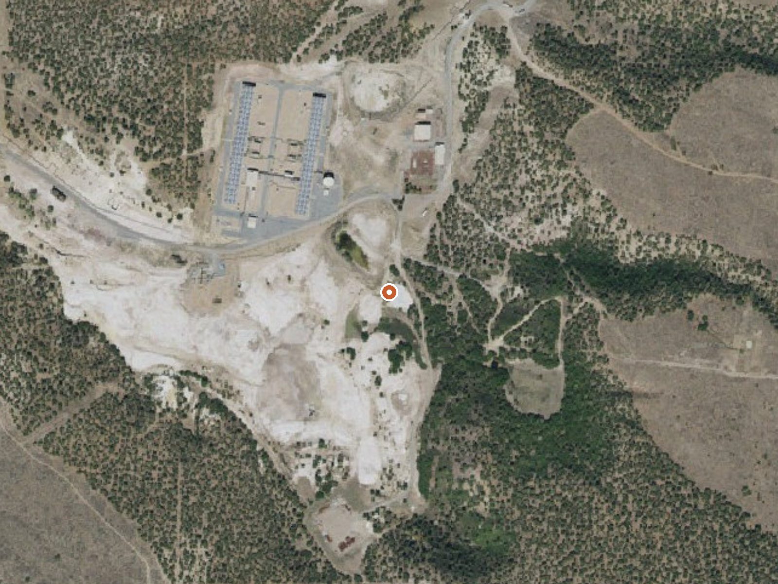 Aerial view of the ground around Sulphurdale