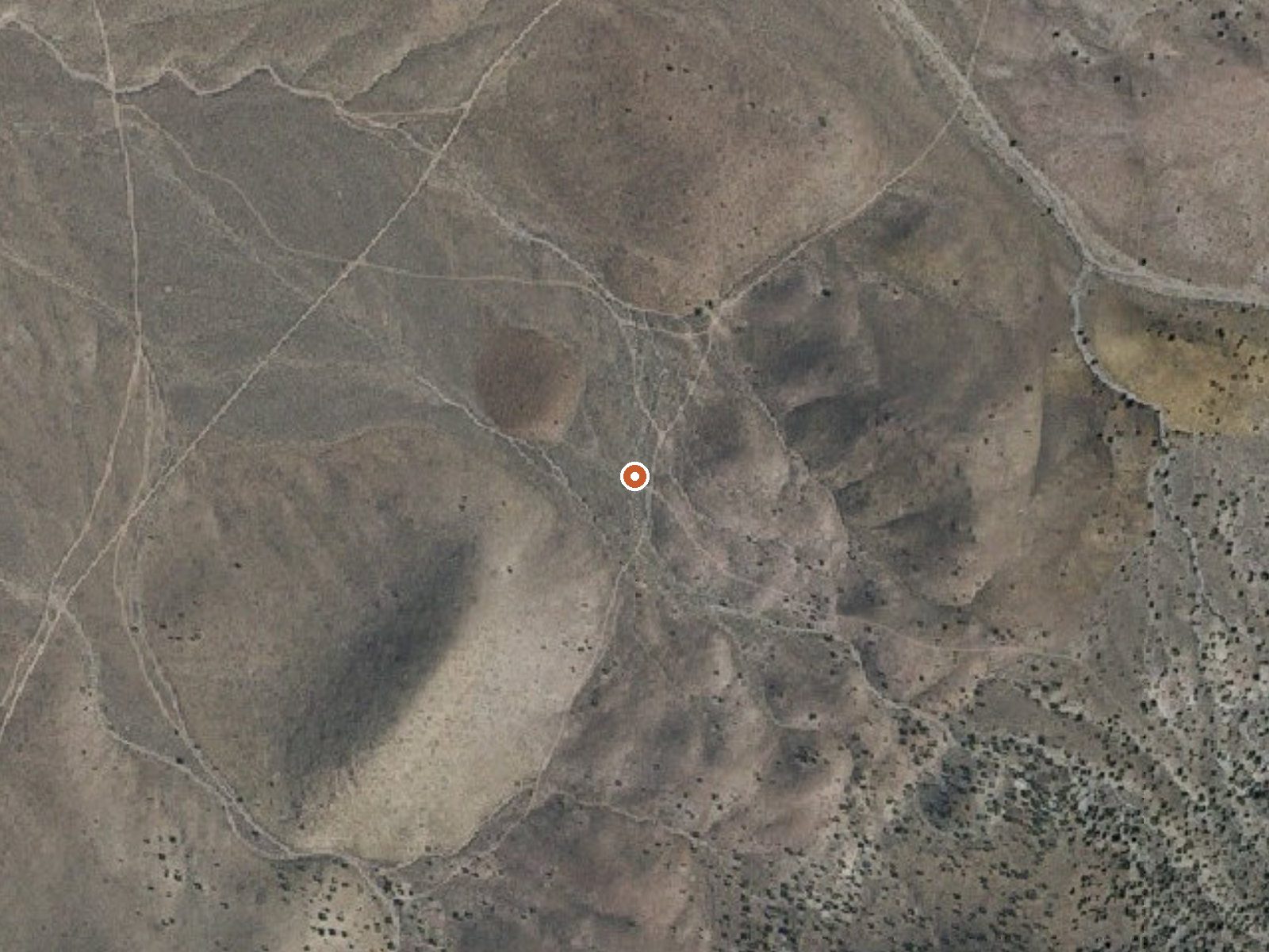 Aerial view of the ground around Us Blm