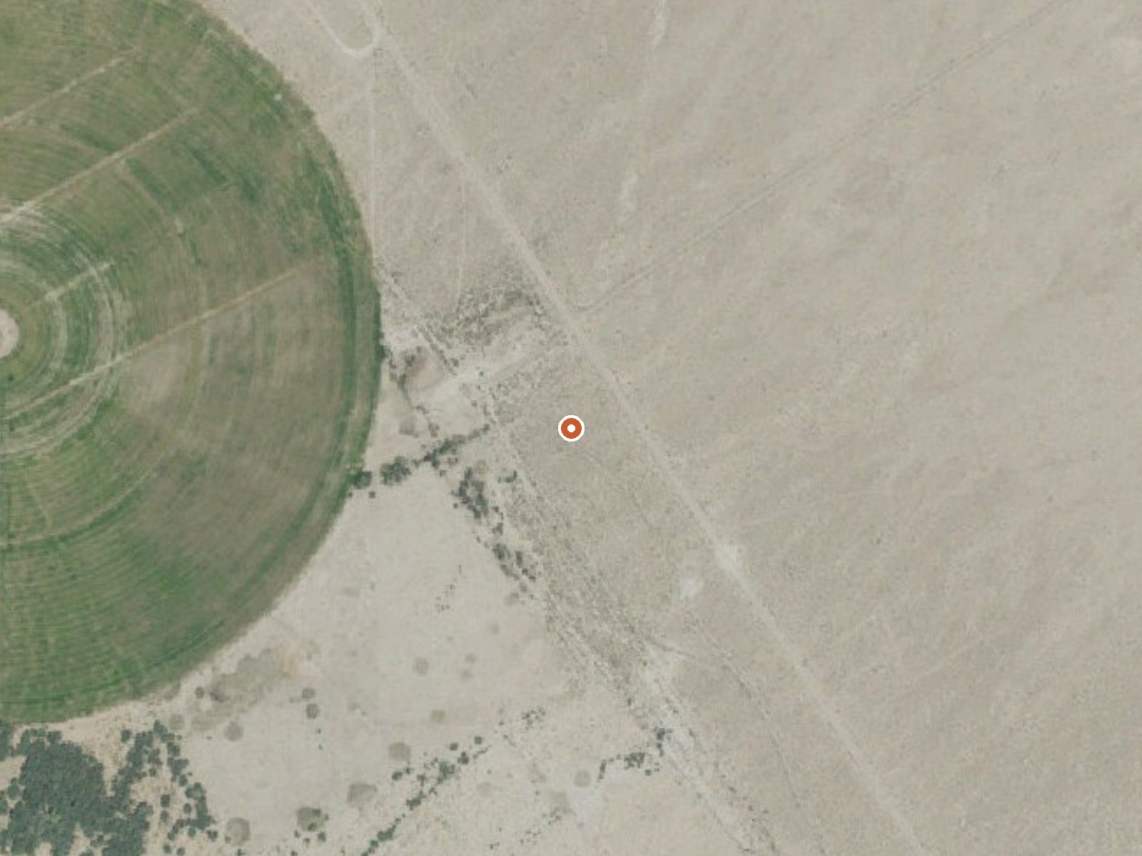 Aerial view of the ground around the spring