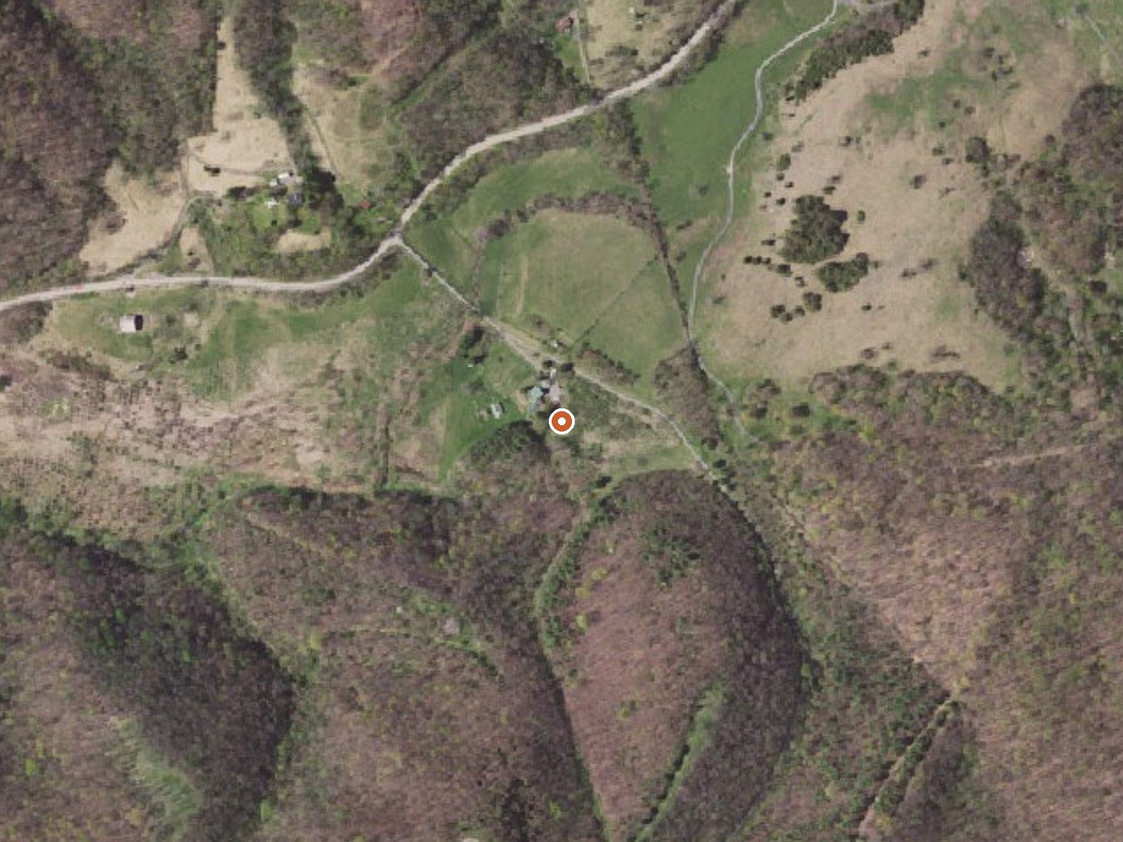 Aerial view of the ground around Falling Spring