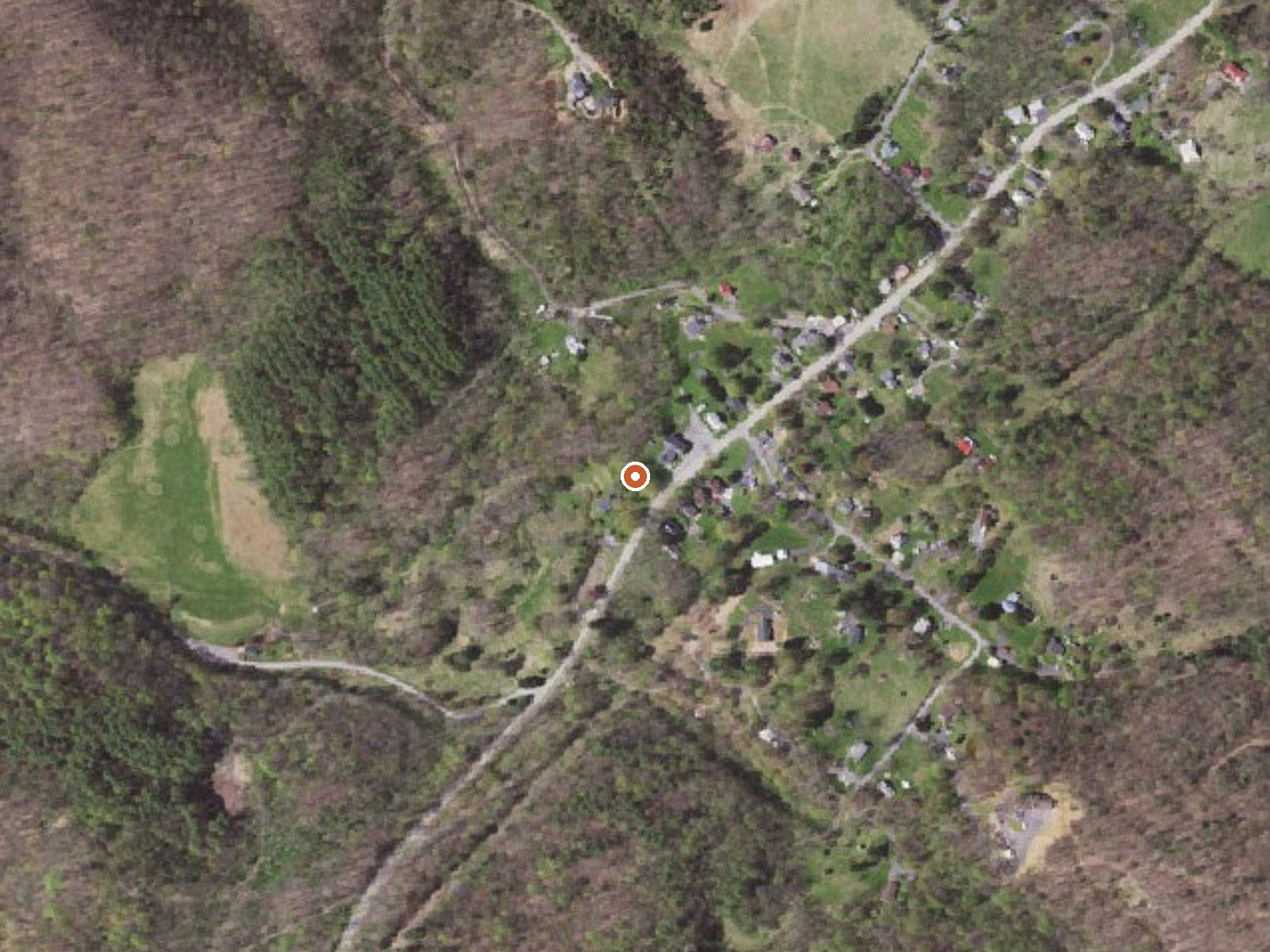 Aerial view of the ground around Healing Springs