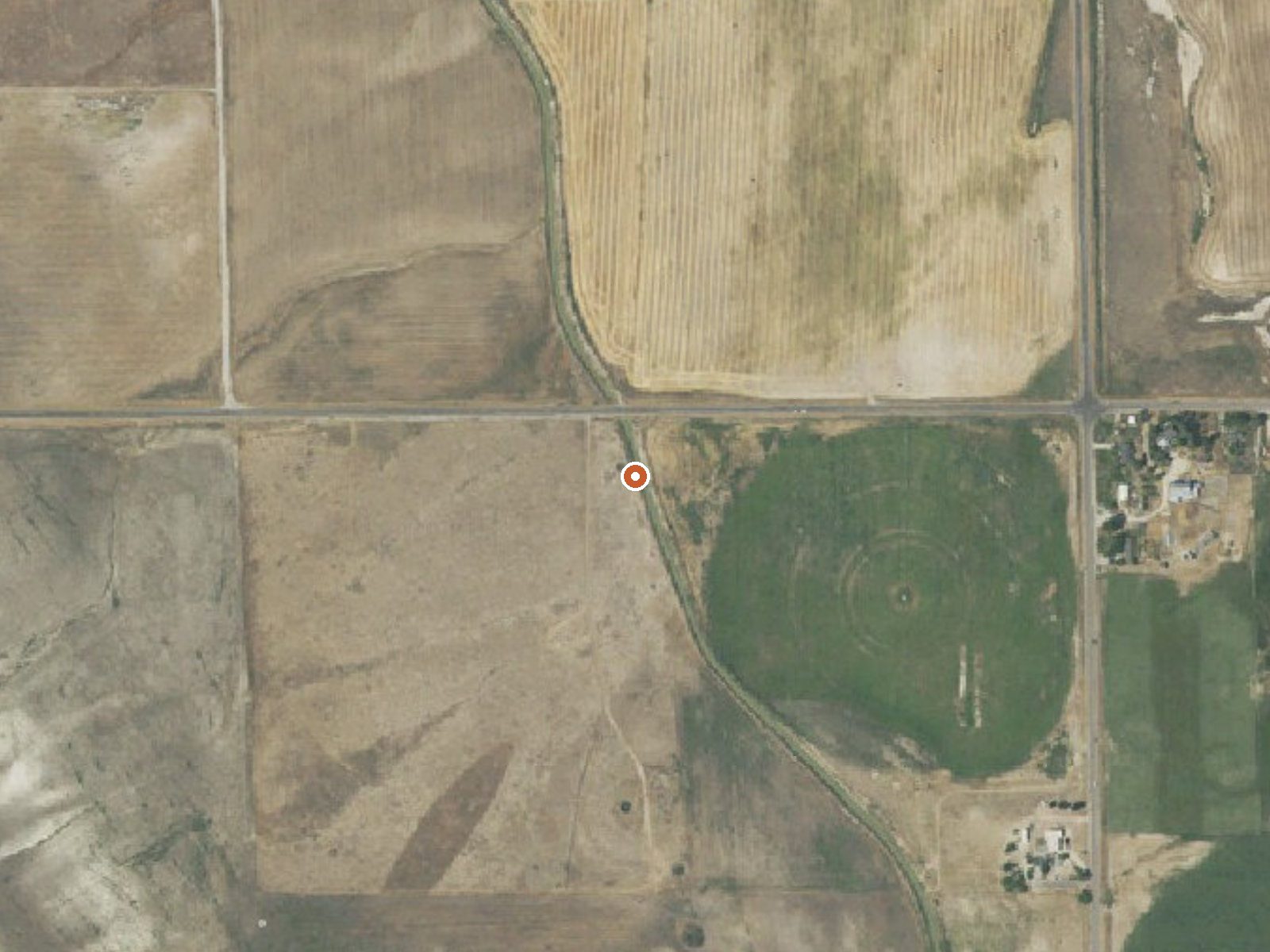 Aerial view of the ground around Gancheff Spring