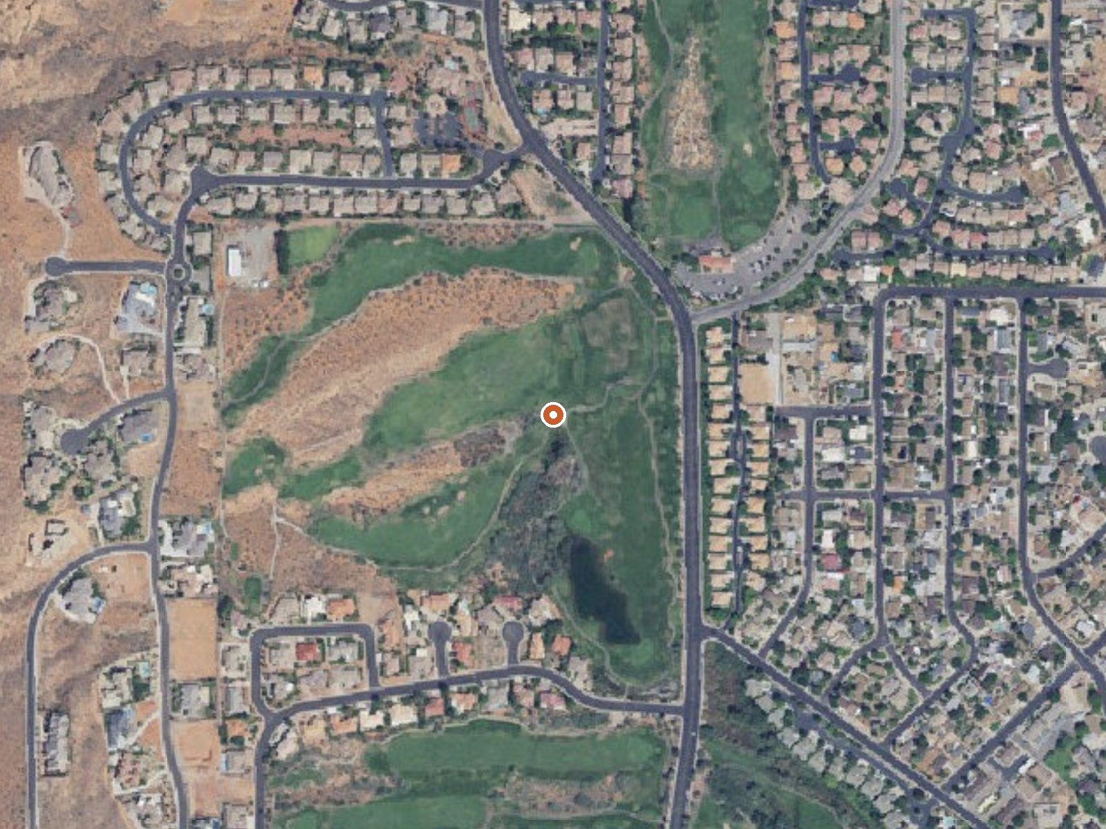 Aerial view of the ground around Green Spring